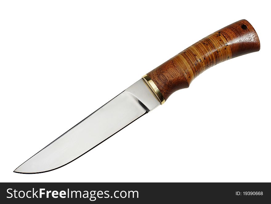 Knife on a white background