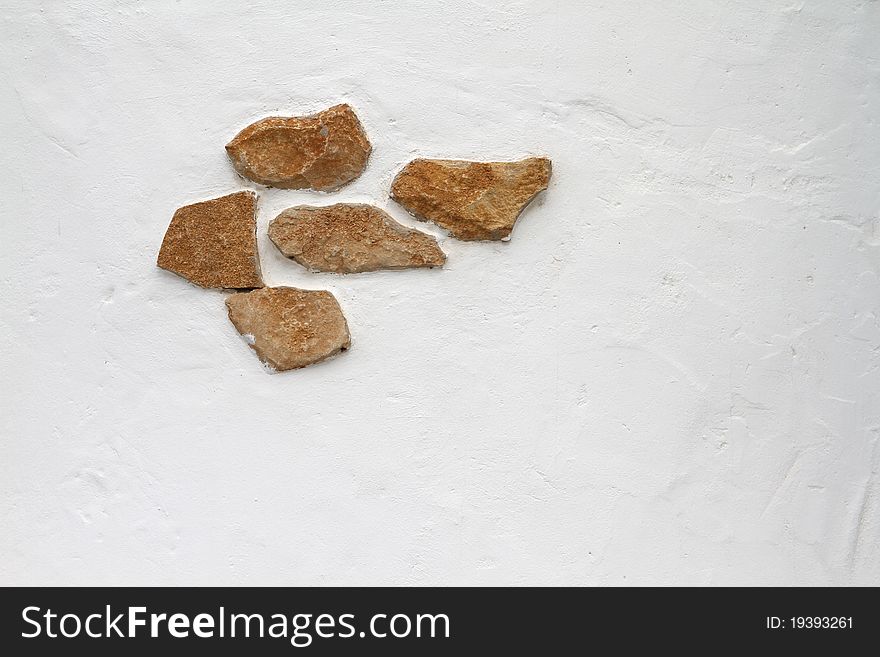 Textured background effect concrete wall painted white