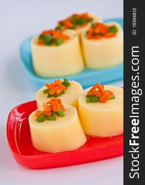 Vegetarian food soft bean curd (Tofu) healthy,diet and nutrition.lifestyle concepts.