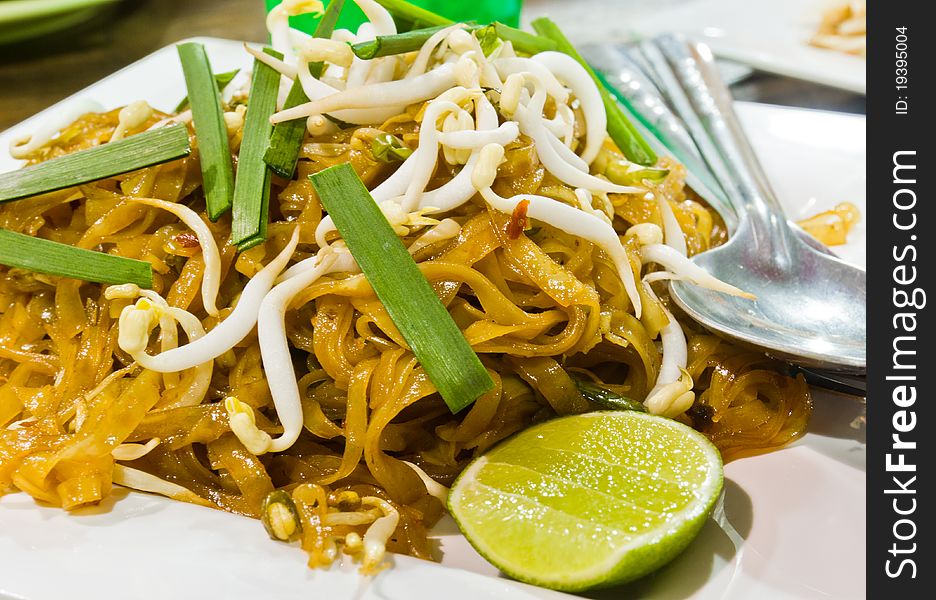 The favorite thai noodle Traditional Padthai