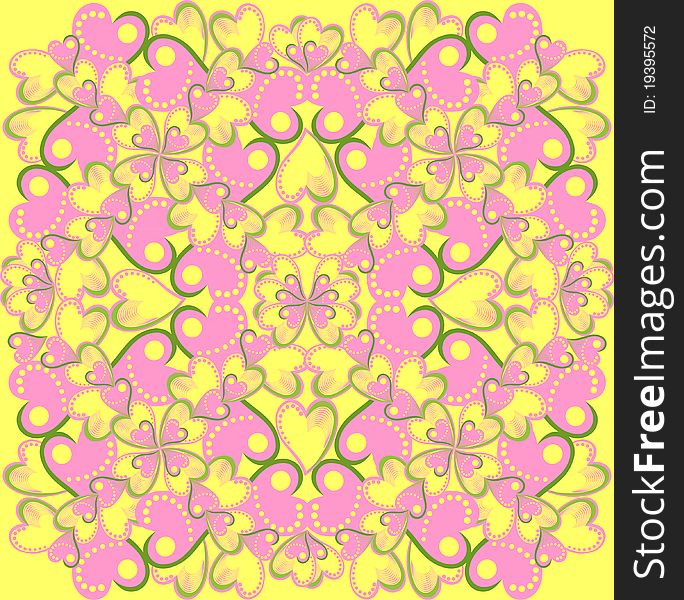 Cute colorful vector floral flower seamless pattern. Cute colorful vector floral flower seamless pattern