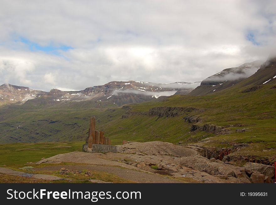 Landscape in the East fjords of Iceland