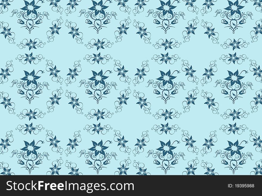 Illustration of abstract floral background