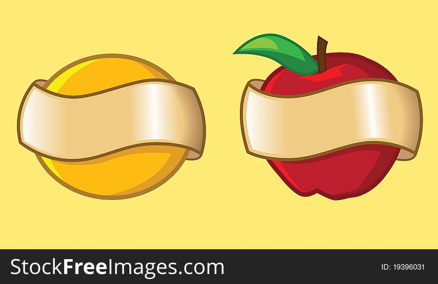 An image of fruit covered with editable banner. An image of fruit covered with editable banner