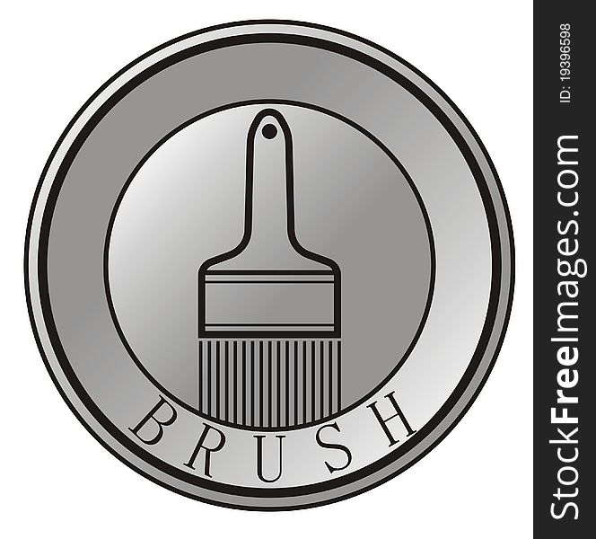 The illustration of the Brush button