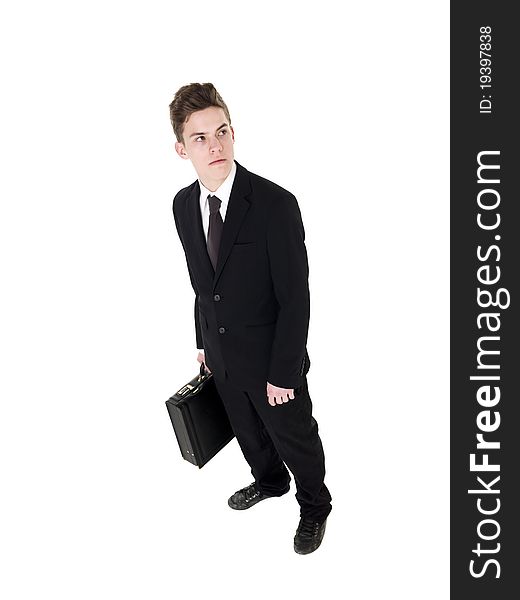 Young Businessman isolated on white background