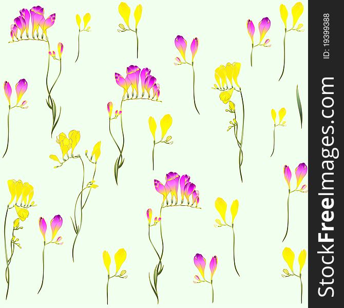 Seamless Background From A Flowers Ornament, Fashi