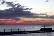 Red Pacific Sunrise Royalty Free Stock Photography Red Pacific Sunrise Royalty Free Stock Photography