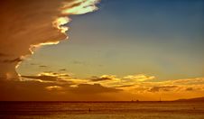 Sunset Drama - Pacific Ocean Stock Photo Sunset Drama - Pacific Ocean Stock Photo