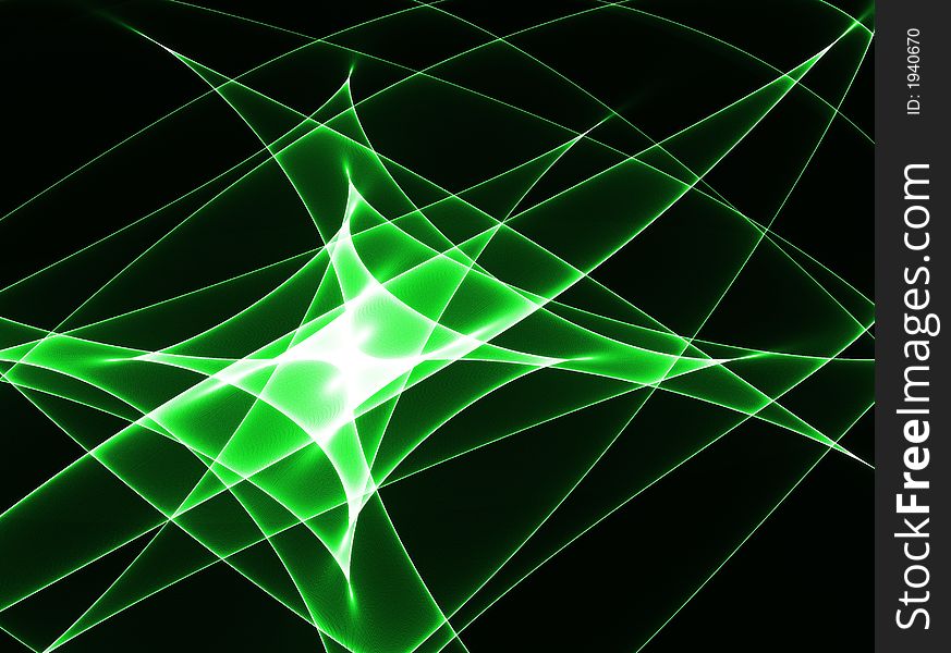 Green motion fantasy fractal - abstract