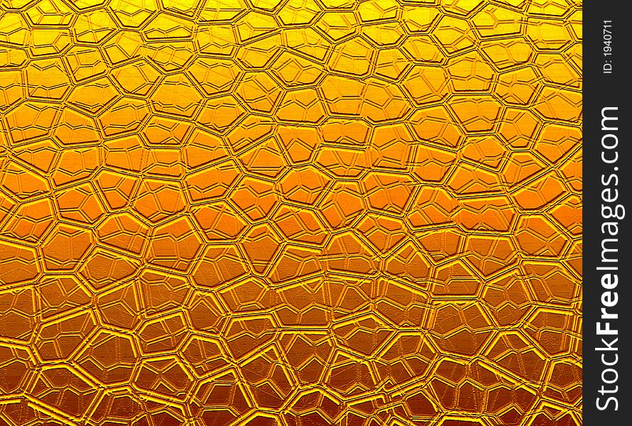 Cracks intersecting on a golden surface like honey combs mosaic. Cracks intersecting on a golden surface like honey combs mosaic