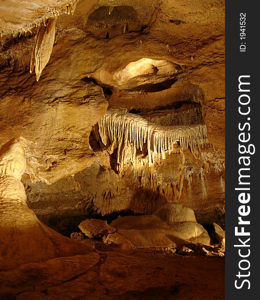 Cave from Moravian karst. Czech republic