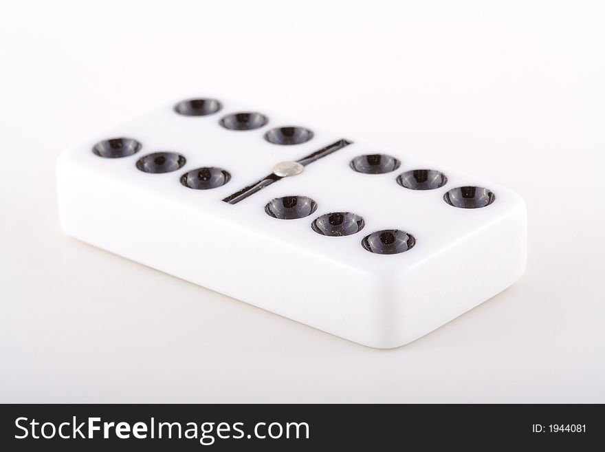 Shoot of a dominoes on a white background