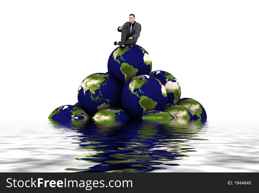 3d Earth And Man