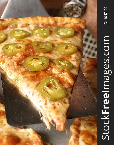 Pepper Pizza Angle Closeup
