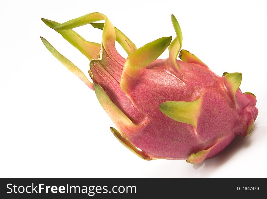 Tasty pitahaya isolated one a white background. Tasty pitahaya isolated one a white background