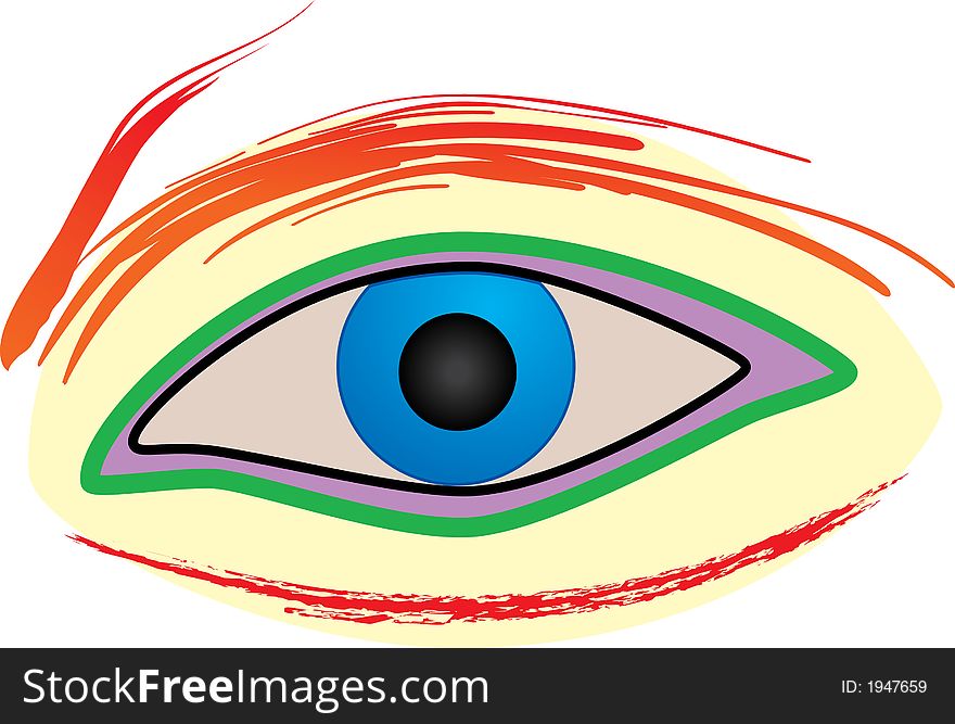 Abstract colorful human vector eye