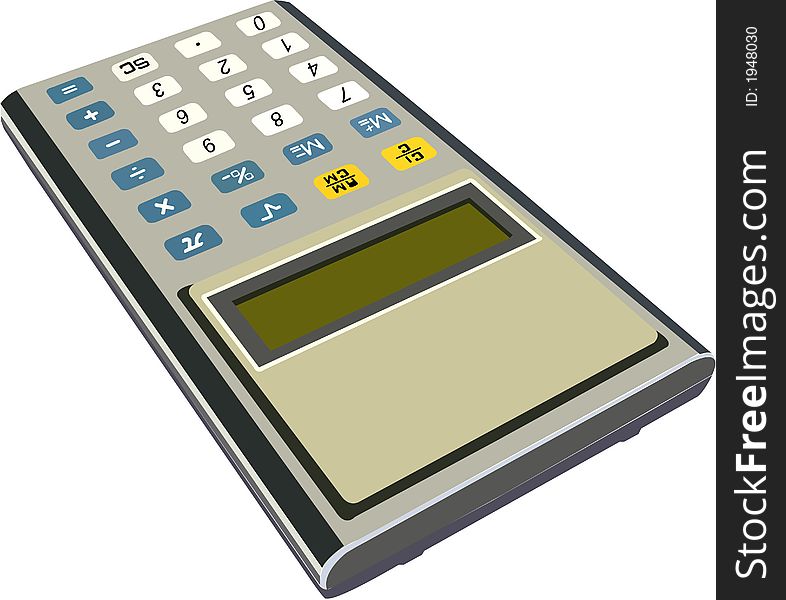 Simple calculator illustration with nice design. Simple calculator illustration with nice design.