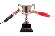 Trophy And Battery Charger Stock Photos Trophy And Battery Charger Stock Photos