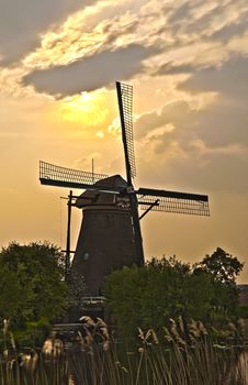 Windmills In Kinderdijk, Netherlands Royalty Free Stock Photos Windmills In Kinderdijk, Netherlands Royalty Free Stock Photos