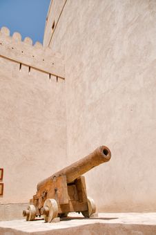 Cannon In Rustaq Fort Stock Image