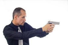 Aiming Gun Stock Images