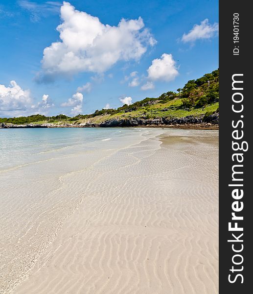 Stretch Of Beach And Blue Sky