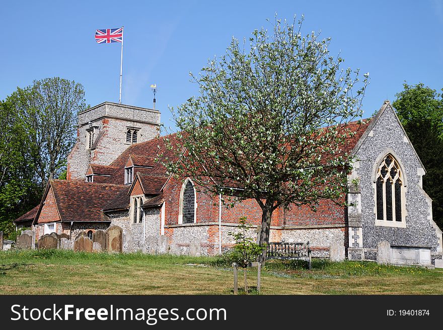 An English Village Church And Tower