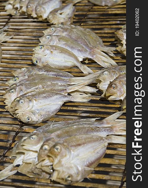 Drying fishes in the sun, Palawan archipelago, Philippines