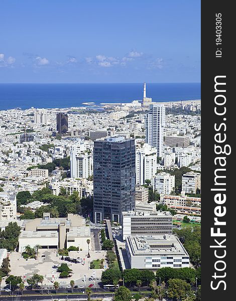 Tel Aviv  skyline / Aerial view of  Tel Aviv. Tel Aviv  skyline / Aerial view of  Tel Aviv