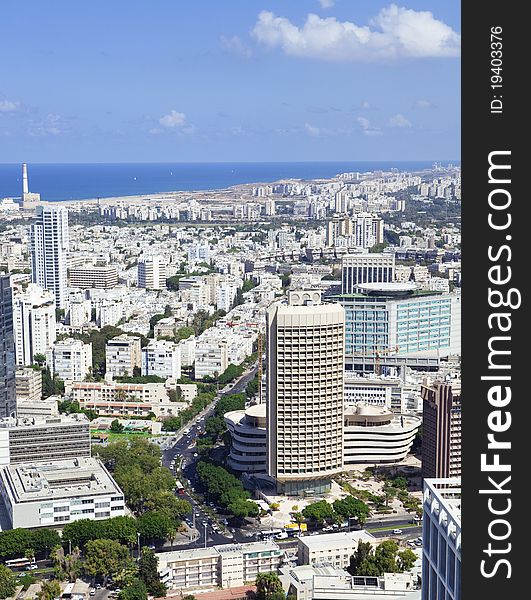 Tel Aviv skyline / Aerial view of Tel Aviv. Tel Aviv skyline / Aerial view of Tel Aviv