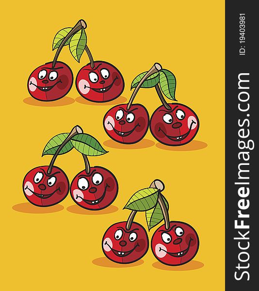 Cherries Cartoon