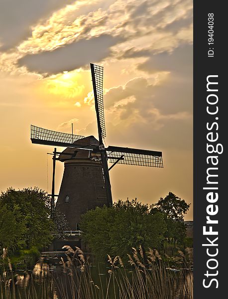 Windmills In Kinderdijk, Netherlands