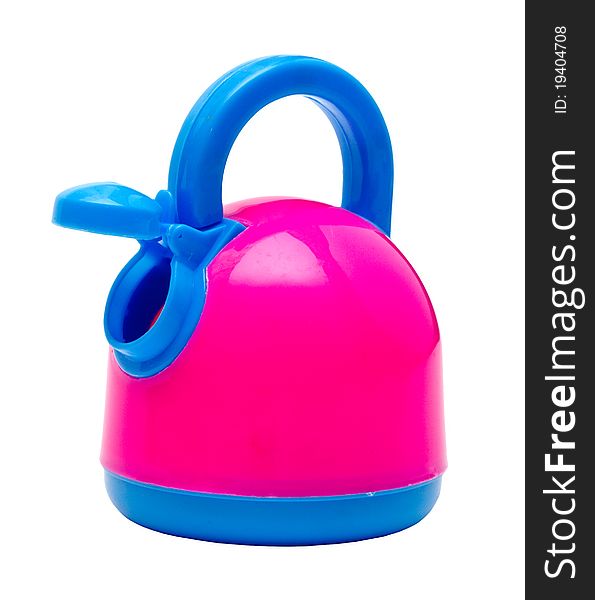 Children s toy red kettle.
