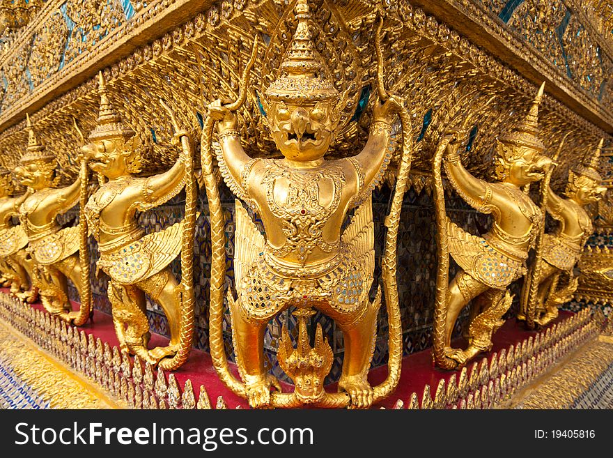 Golden Garuda At Wat Phra Kaew