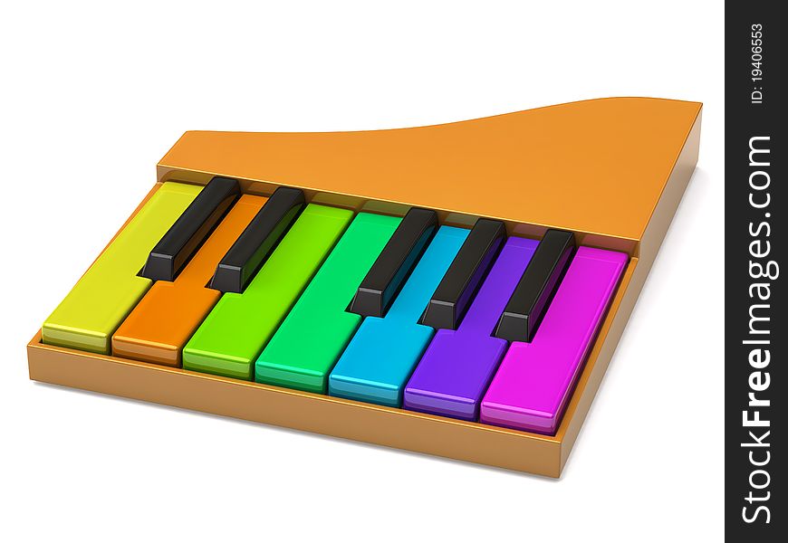 Colorful piano keyboard