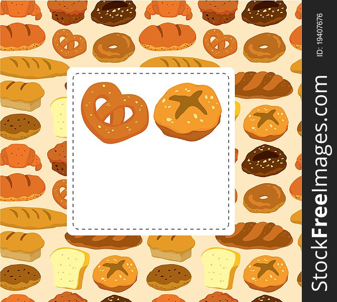 Cartoon Bread Card