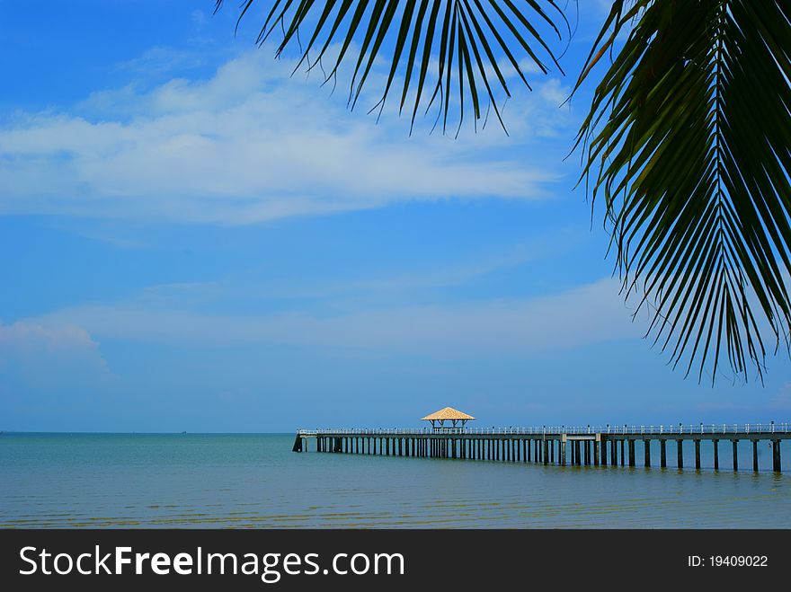 Rest house on pier