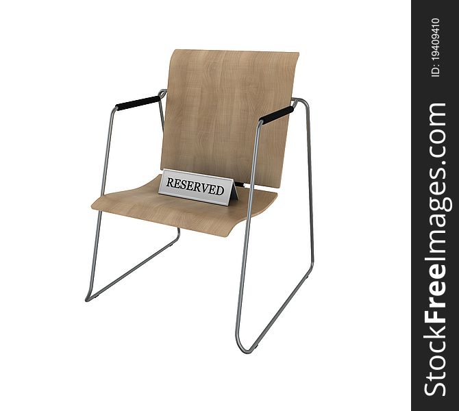 Chair who is busy. 3d rendering