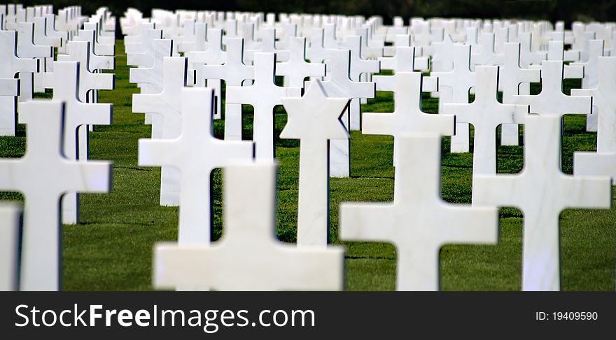 American and British soldiers grave in Normandy. American and British soldiers grave in Normandy