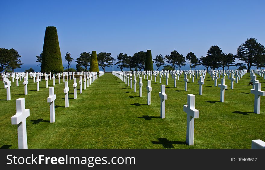 American and British soldiers grave in Normandy. American and British soldiers grave in Normandy