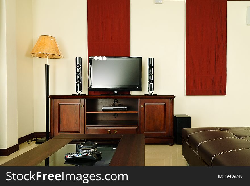 Modern furnished luxury living room