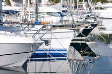 Docked Yachts Royalty Free Stock Photography Docked Yachts Royalty Free Stock Photography