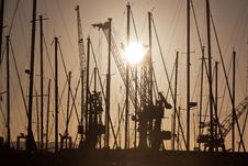 Docks At Sunset Royalty Free Stock Image Docks At Sunset Royalty Free Stock Image