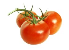 Three Red Ripe Tomatoes Royalty Free Stock Image