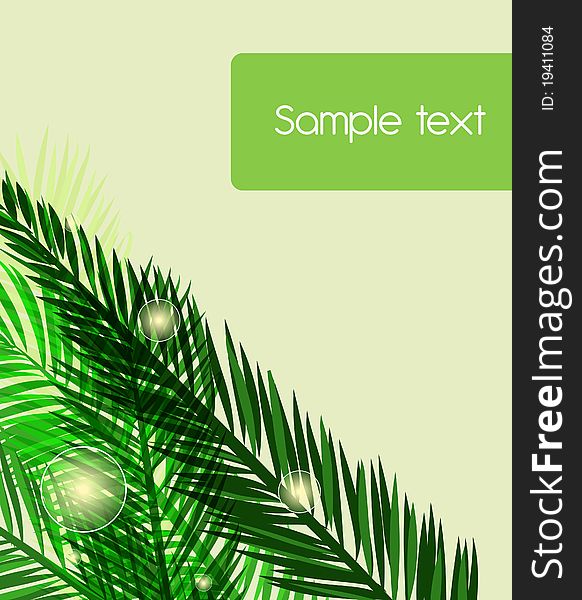 Abstract vector background with green leafs. Abstract vector background with green leafs
