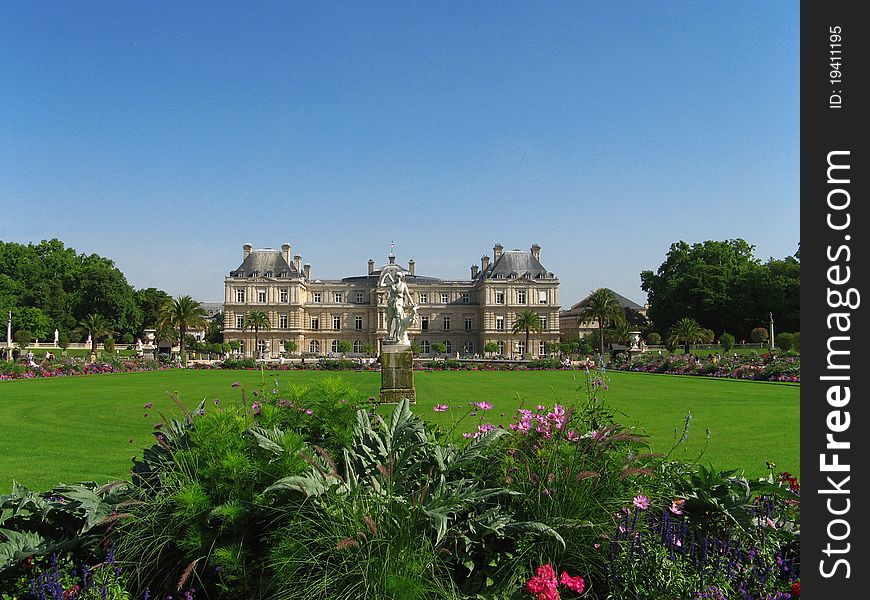 Luxembourg Palace and Gardens in Paris, France