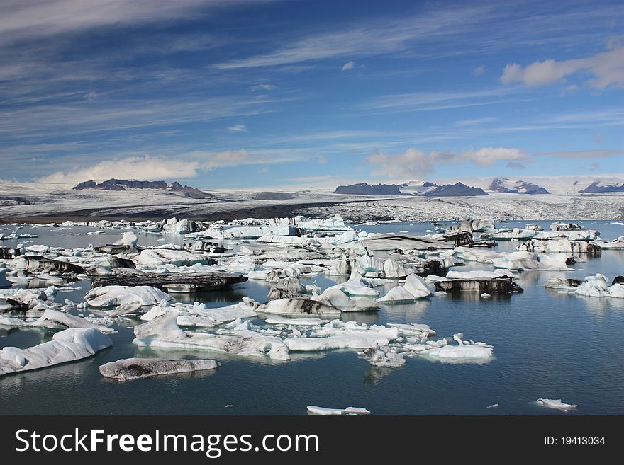 Iceberg at the coast of Icelandic lake. Iceberg at the coast of Icelandic lake