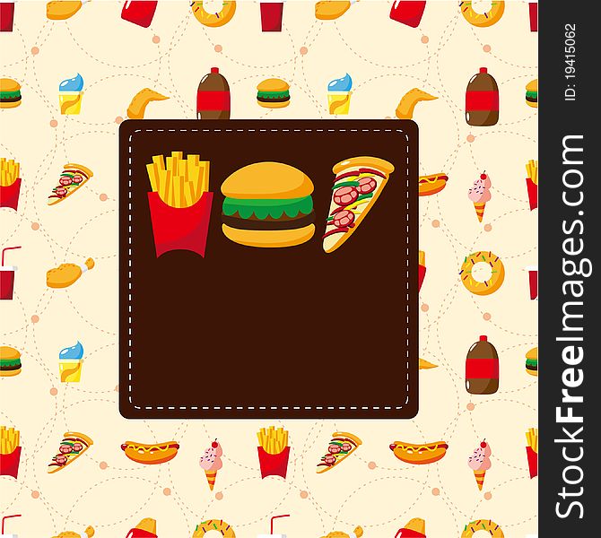 Cartoon Fast Food Card
