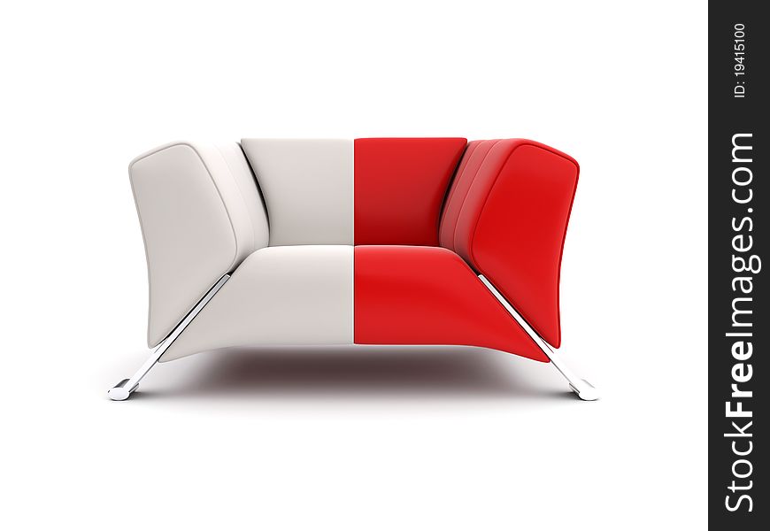 3d chair isolated on a white background. 3d chair isolated on a white background